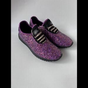 Pink Glitter Sneakers By Southern Fried Chicks size 10 NEW, Christmas Gift